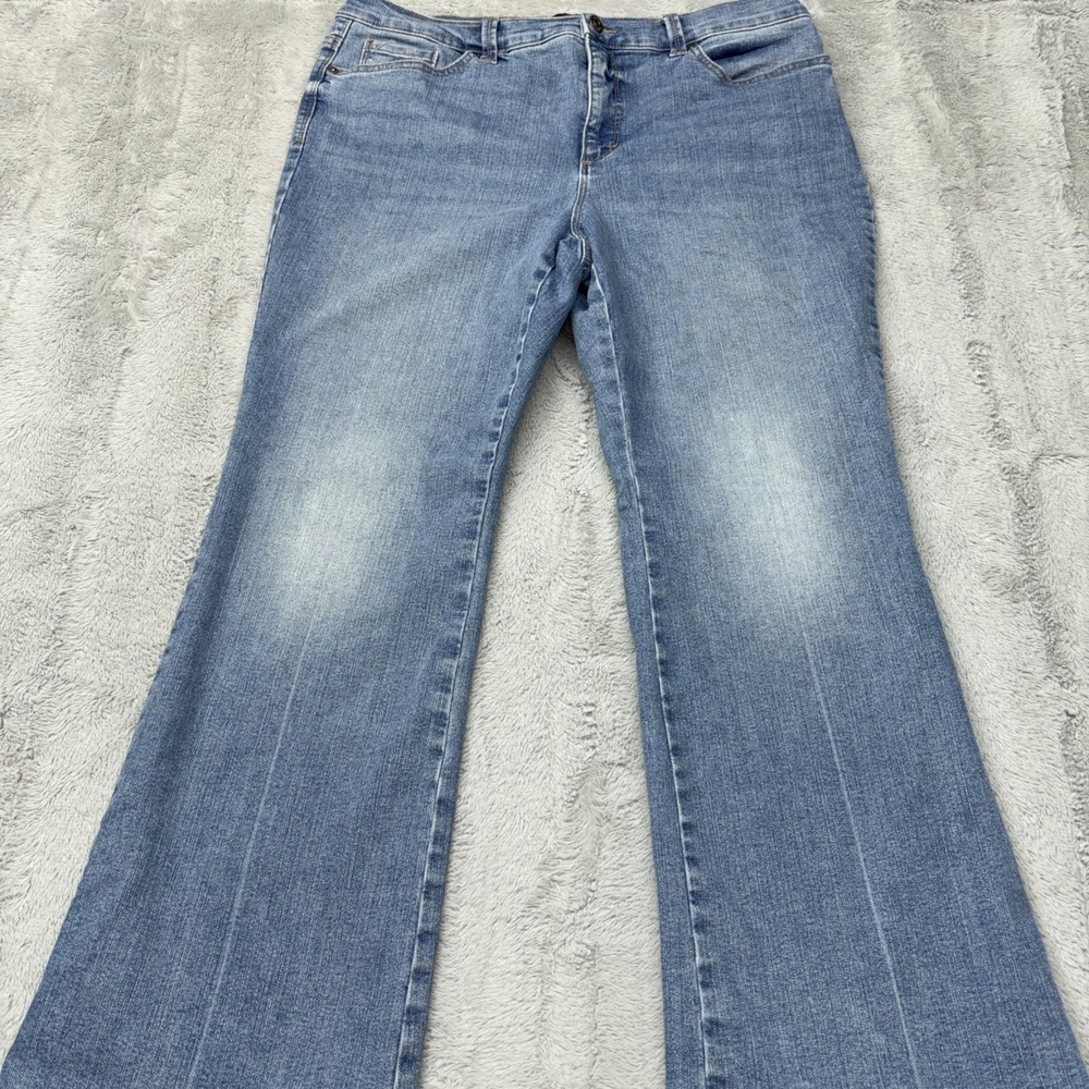 Gloria Vanderbilt Amanda Straight Jeans Womens 14 Short Blue Denim‎ Cotton Blend